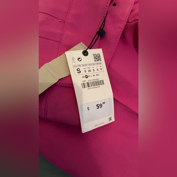 Zara Pink High Waisted Trousers - Brand new - Picture 3 of 4